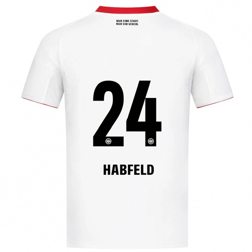 Danxen Mulher Camisola Josef Haßfeld #24 Branco Vermelho Alternativa 2025/26 Camisa