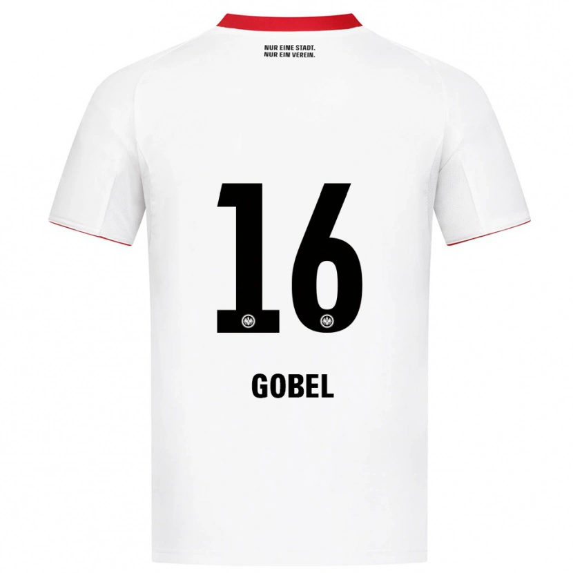 Danxen Mulher Camisola Marlon Göbel #16 Branco Vermelho Alternativa 2025/26 Camisa