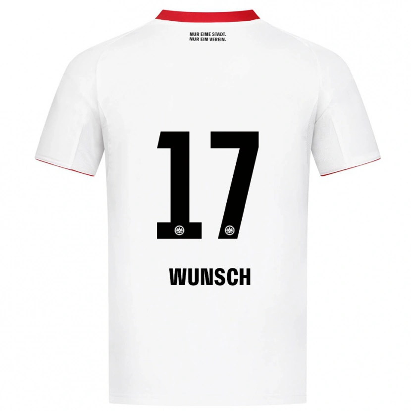 Danxen Mulher Camisola Paul Wünsch #17 Branco Vermelho Alternativa 2025/26 Camisa