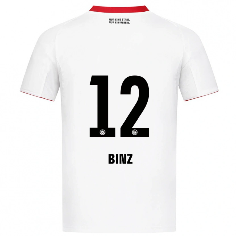 Danxen Mulher Camisola Sam Binz #12 Branco Vermelho Alternativa 2025/26 Camisa