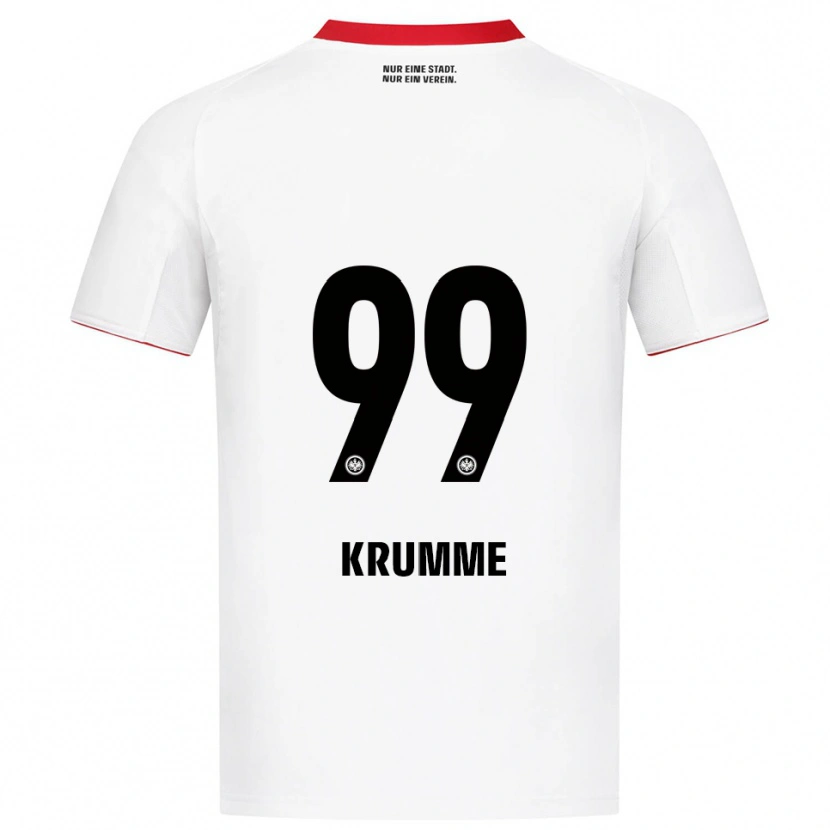 Danxen Mulher Camisola Janne Krumme #99 Branco Vermelho Alternativa 2025/26 Camisa
