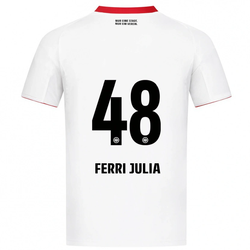 Danxen Mulher Camisola Nacho Ferri #48 Branco Vermelho Alternativa 2025/26 Camisa
