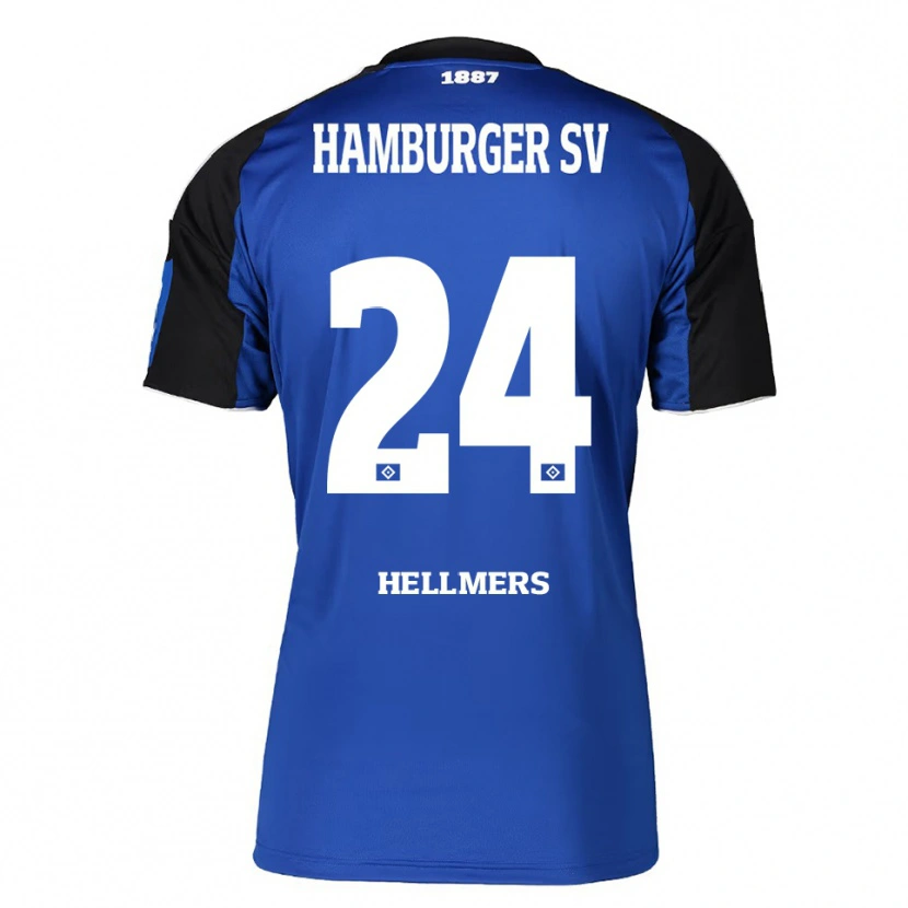 Danxen Mulher Camisola Maximilian Hellmers #24 Azul Preto Alternativa 2025/26 Camisa