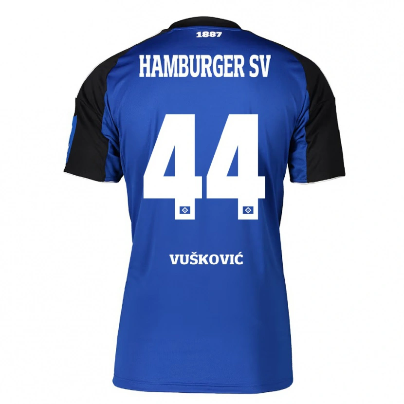Danxen Mulher Camisola Mario Vuskovic #44 Azul Preto Alternativa 2025/26 Camisa