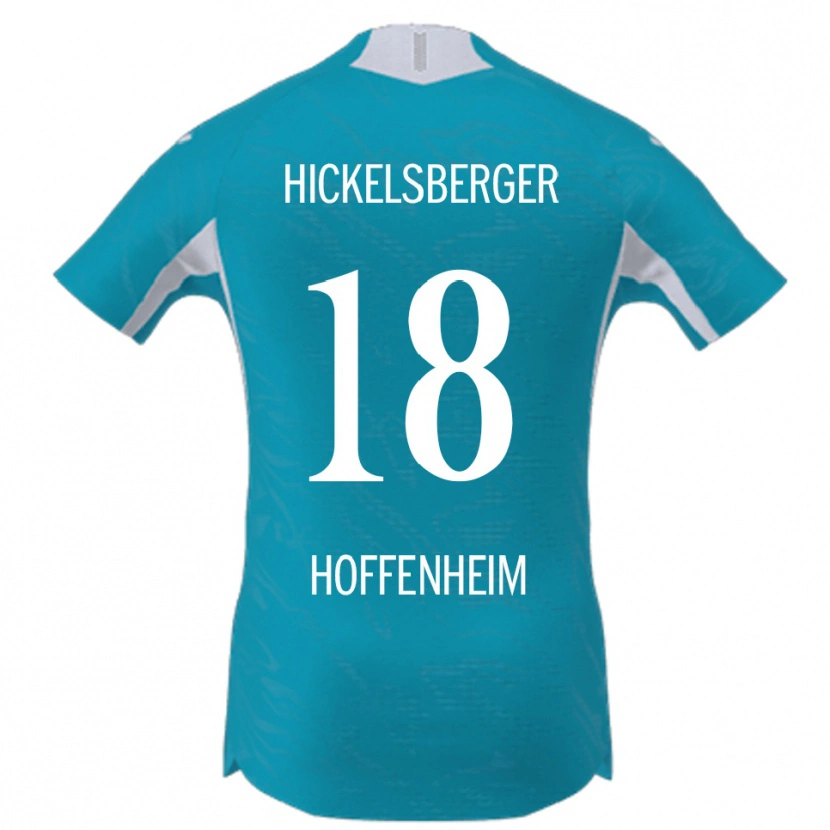 Danxen Mulher Camisola Julia Hickelsberger #18 Azul Celeste Alternativa 2025/26 Camisa