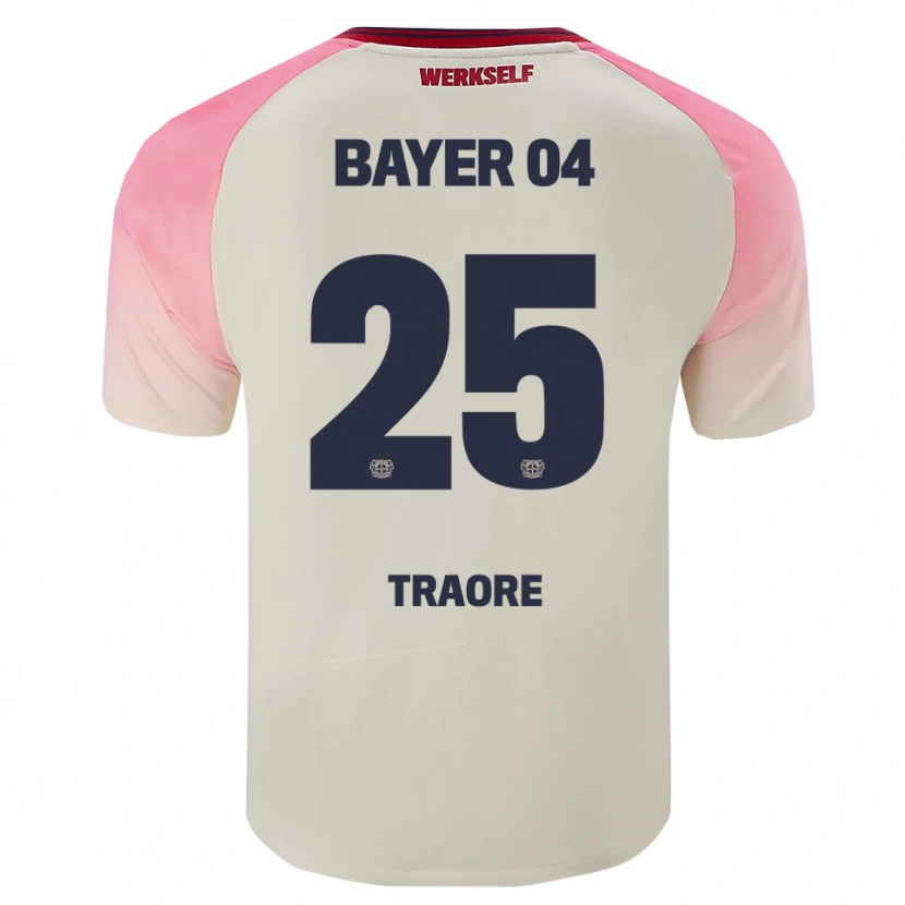 Danxen Mulher Camisola Amael-Demba Traore #25 Rosa Branco Sujo Alternativa 2025/26 Camisa