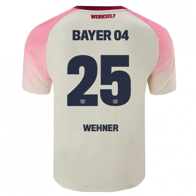 Danxen Mulher Camisola Luca Wehner #25 Rosa Branco Sujo Alternativa 2025/26 Camisa