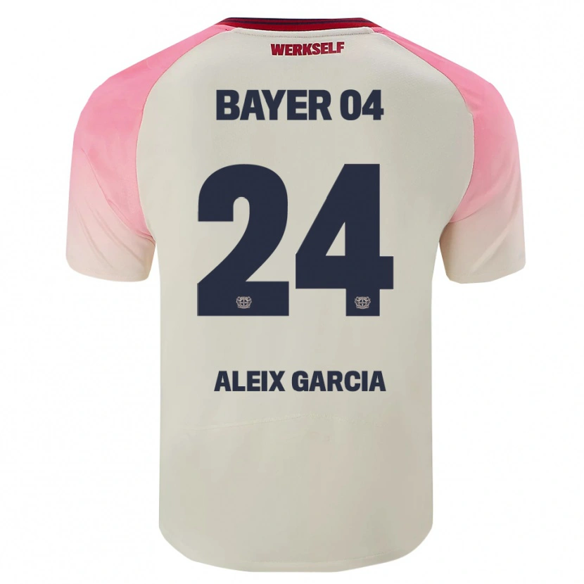 Danxen Mulher Camisola Aleix García #24 Rosa Branco Sujo Alternativa 2025/26 Camisa