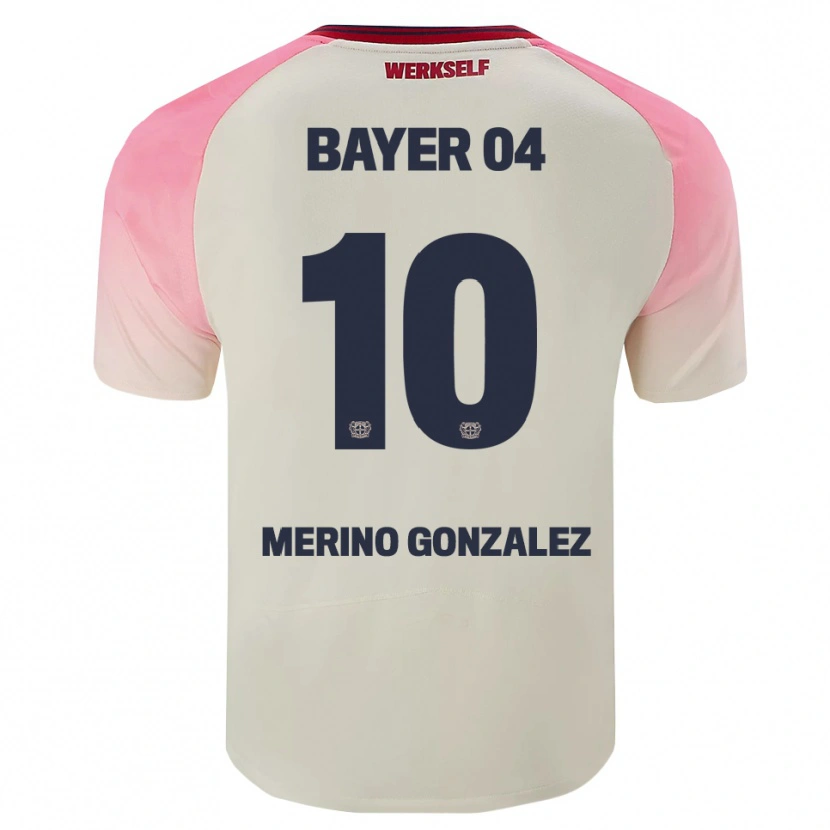 Danxen Mulher Camisola Estrella Merino Gonzalez #10 Rosa Branco Sujo Alternativa 2025/26 Camisa