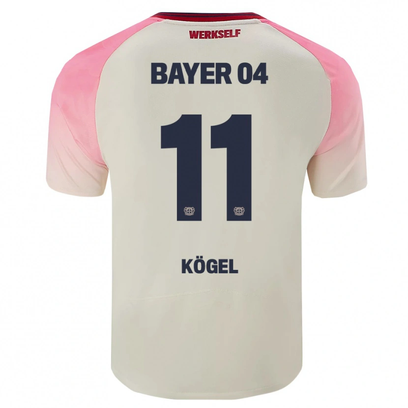 Danxen Mulher Camisola Kristin Kögel #11 Rosa Branco Sujo Alternativa 2025/26 Camisa