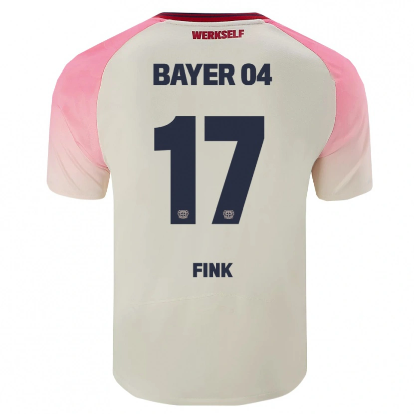 Danxen Mulher Camisola Felix Fink #17 Rosa Branco Sujo Alternativa 2025/26 Camisa