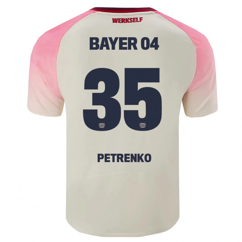 Danxen Mulher Camisola Oleksandr Petrenko #35 Rosa Branco Sujo Alternativa 2025/26 Camisa