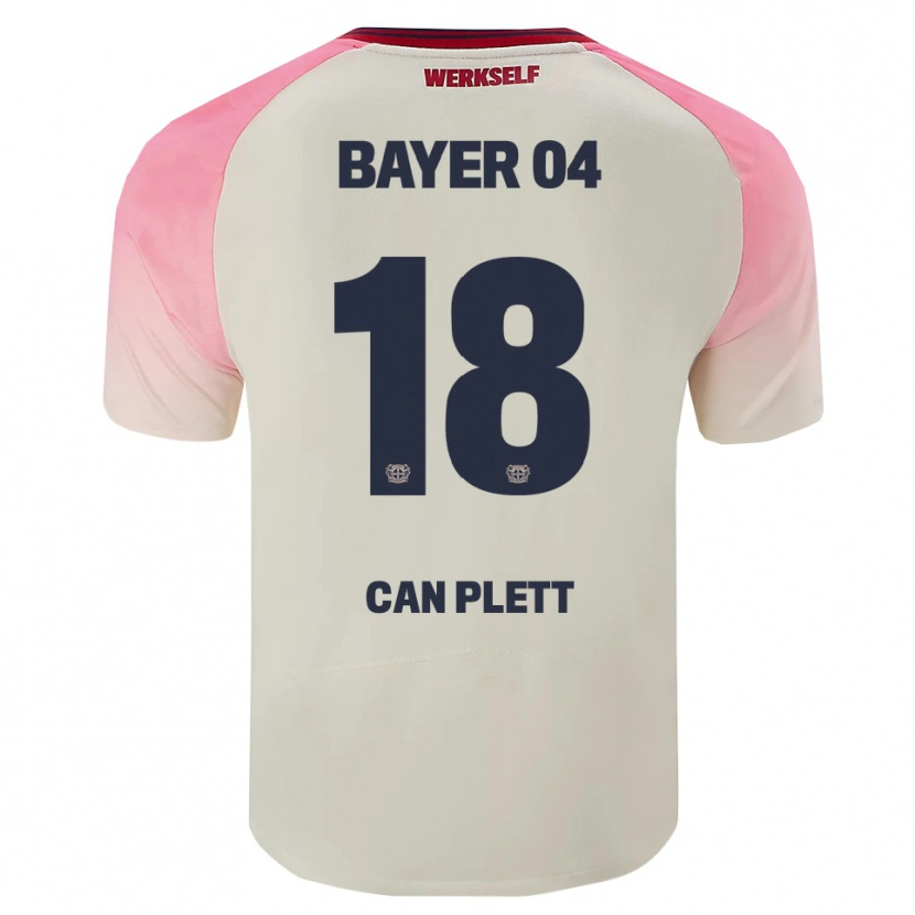 Danxen Mulher Camisola Nico Can Plett #18 Rosa Branco Sujo Alternativa 2025/26 Camisa