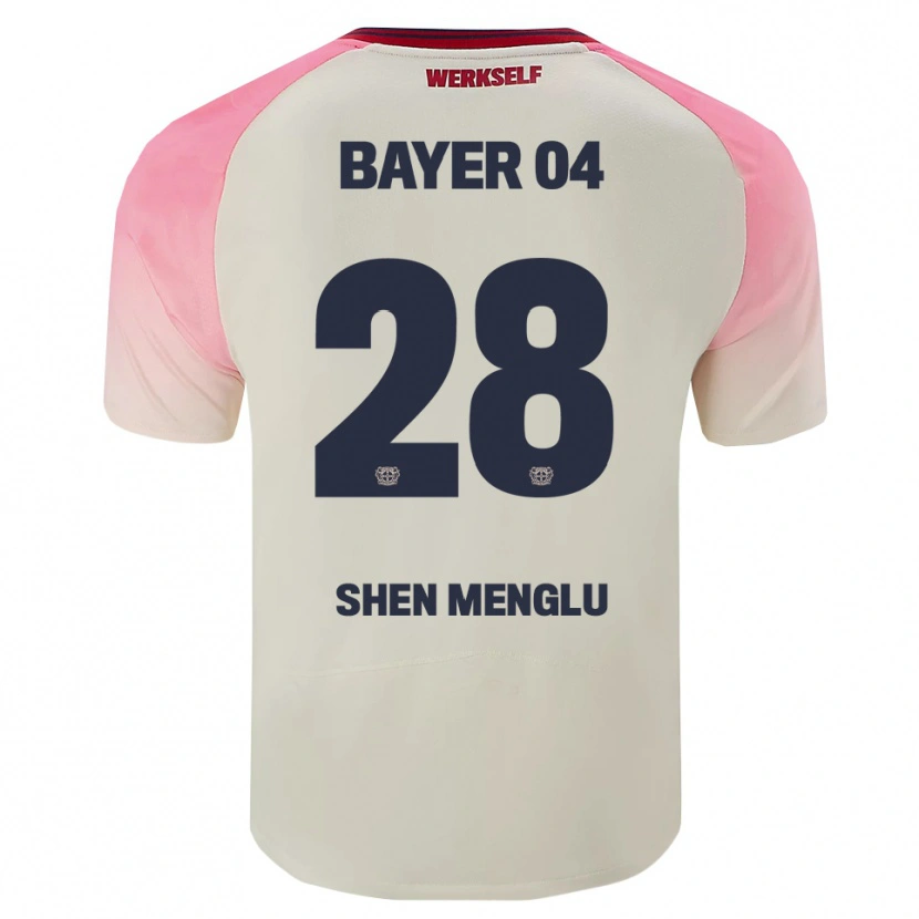 Danxen Mulher Camisola Shen Menglu #28 Rosa Branco Sujo Alternativa 2025/26 Camisa