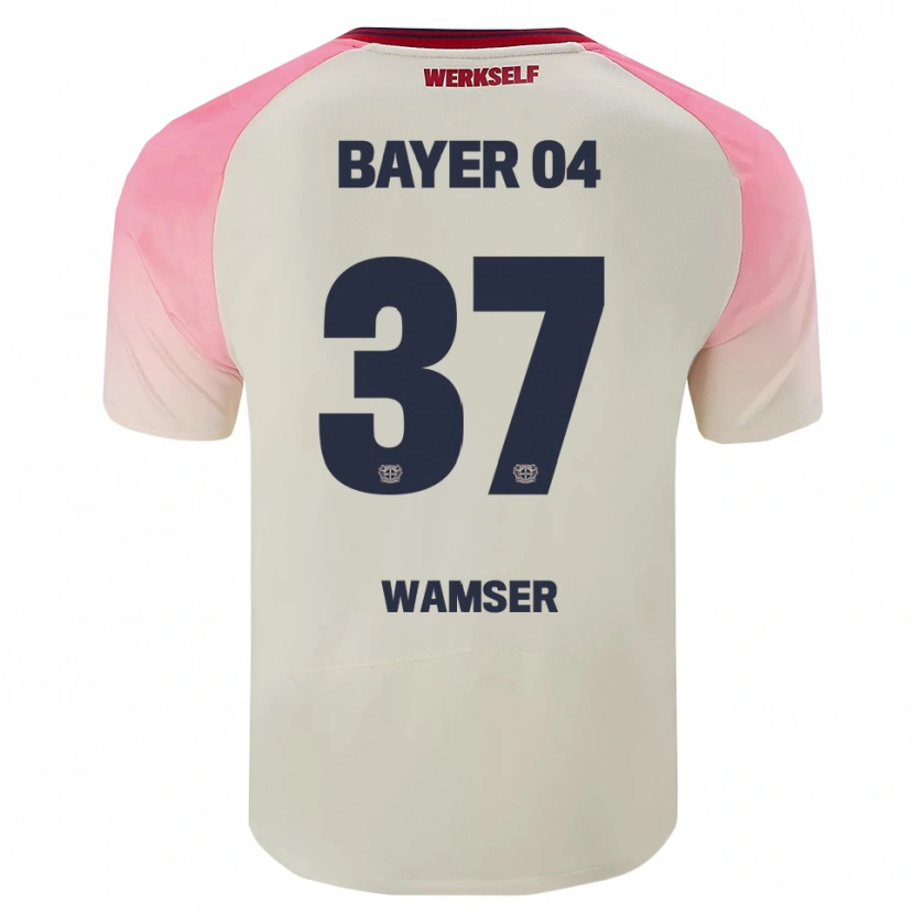 Danxen Mulher Camisola Carlotta Wamser #37 Rosa Branco Sujo Alternativa 2025/26 Camisa