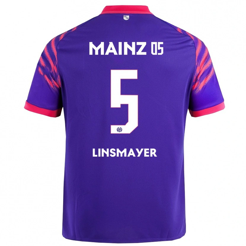 Danxen Mulher Camisola Denis Linsmayer #5 Marinho Rosa Alternativa 2025/26 Camisa