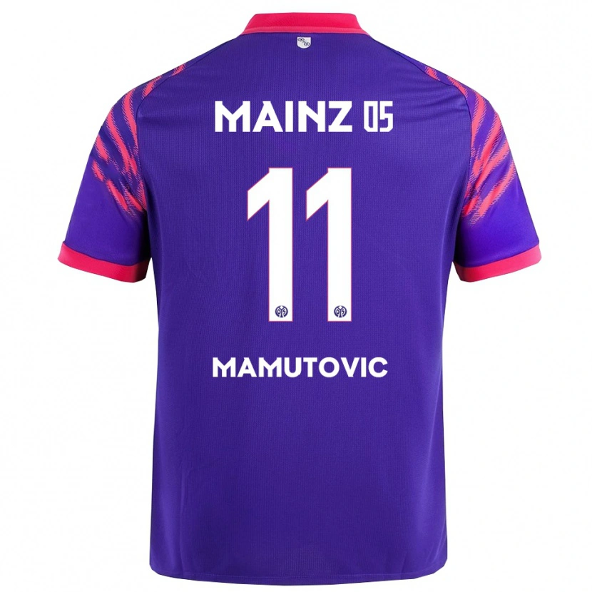 Danxen Mulher Camisola David Mamutovic #11 Marinho Rosa Alternativa 2025/26 Camisa
