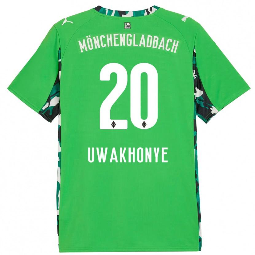 Danxen Mulher Camisola Josiah Uwakhonye #20 Verde Preto Alternativa 2025/26 Camisa