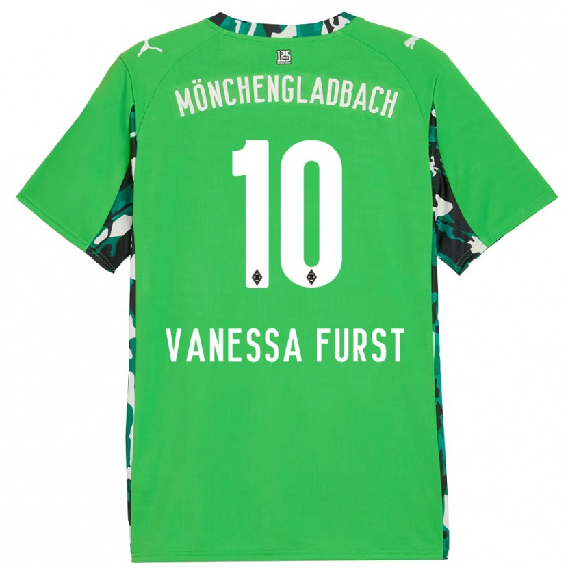 Danxen Mulher Camisola Vanessa Fürst #10 Verde Preto Alternativa 2025/26 Camisa