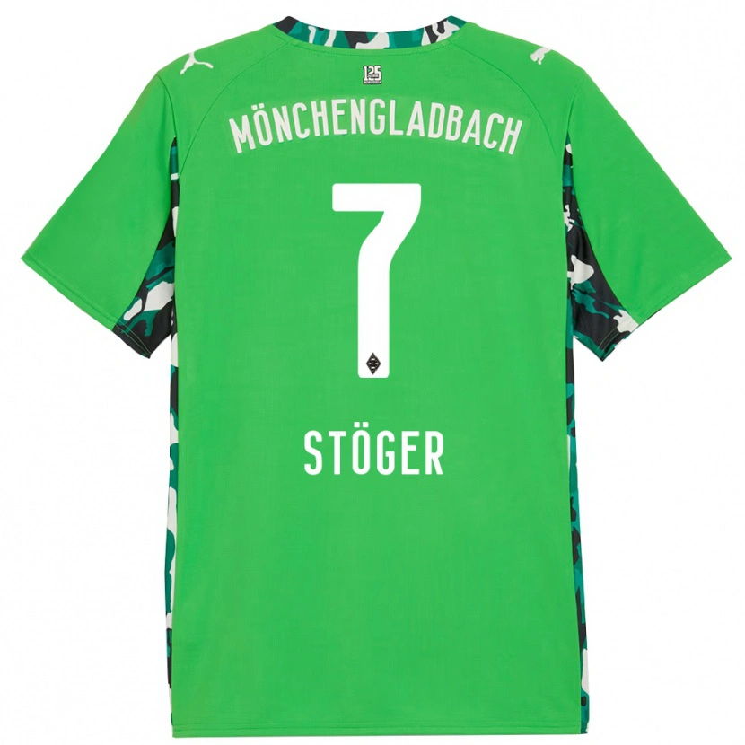 Danxen Mulher Camisola Kevin Stöger #7 Verde Preto Alternativa 2025/26 Camisa