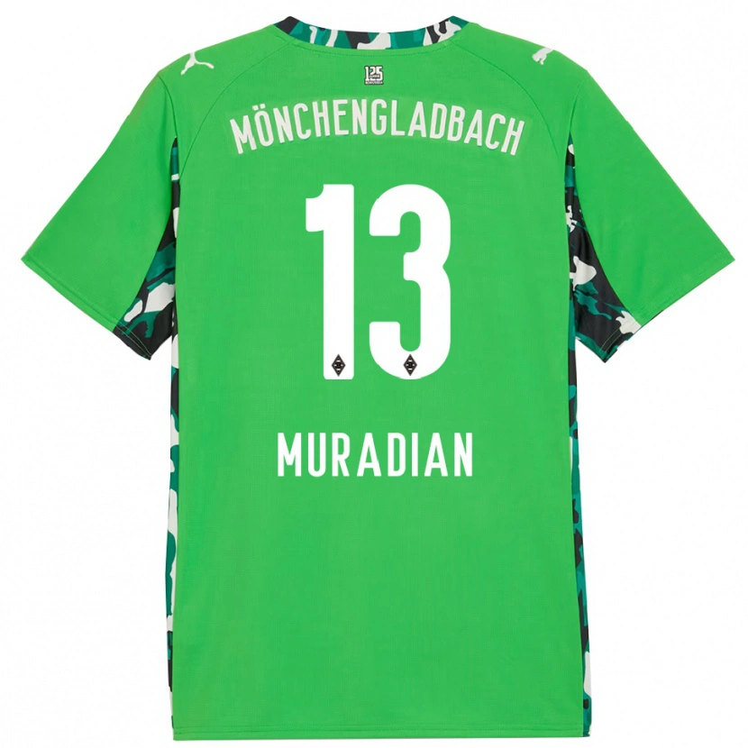 Danxen Mulher Camisola Artem Muradyan #13 Verde Preto Alternativa 2025/26 Camisa