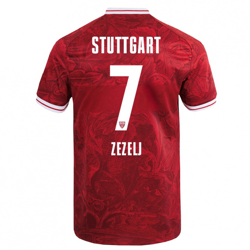 Danxen Mulher Camisola Neno Zezelj #7 Vermelho Preto Alternativa 2025/26 Camisa