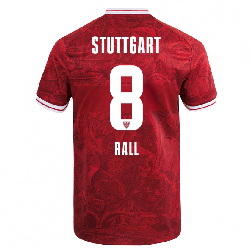 Danxen Mulher Camisola Maximiliane Rall #8 Vermelho Preto Alternativa 2025/26 Camisa