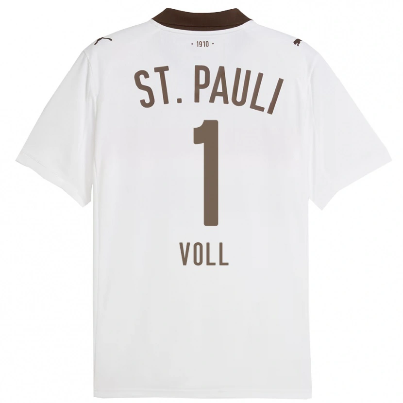 Danxen Mulher Camisola Ben Voll #1 Branco Vermelho Alternativa 2025/26 Camisa