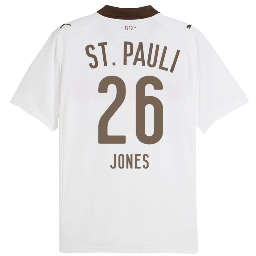 Danxen Mulher Camisola Ricky-Jade Jones #26 Branco Vermelho Alternativa 2025/26 Camisa