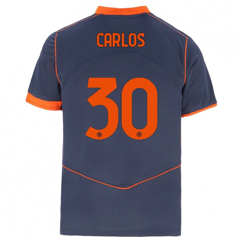 Danxen Mulher Camisola Carlos Augusto #30 Cinza Laranja Terceiro 2025/26 Camisa