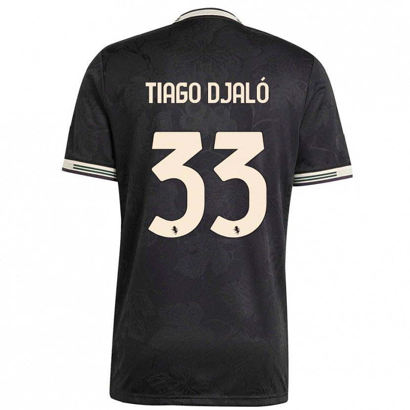 Danxen Mulher Camisola Tiago Djaló #33 Preto Branco Verde Terceiro 2025/26 Camisa