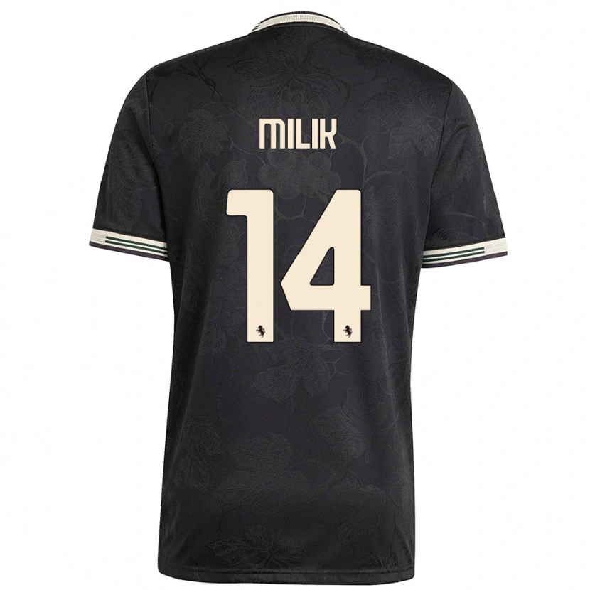 Danxen Mulher Camisola Arkadiusz Milik #14 Preto Branco Verde Terceiro 2025/26 Camisa