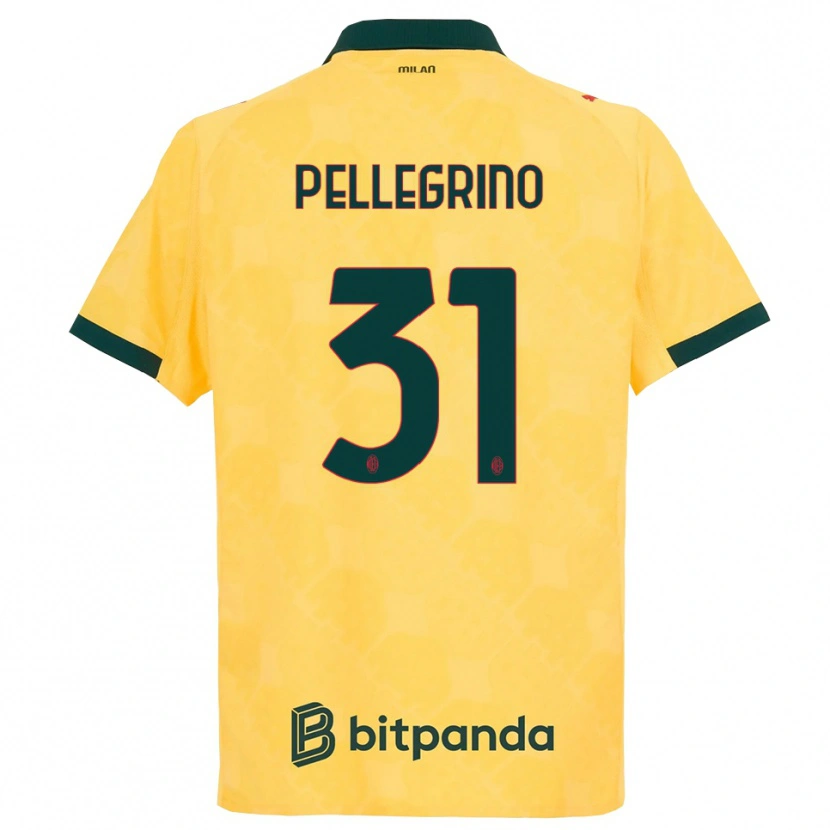 Danxen Mulher Camisola Marco Pellegrino #31 Amarelo Preto Terceiro 2025/26 Camisa