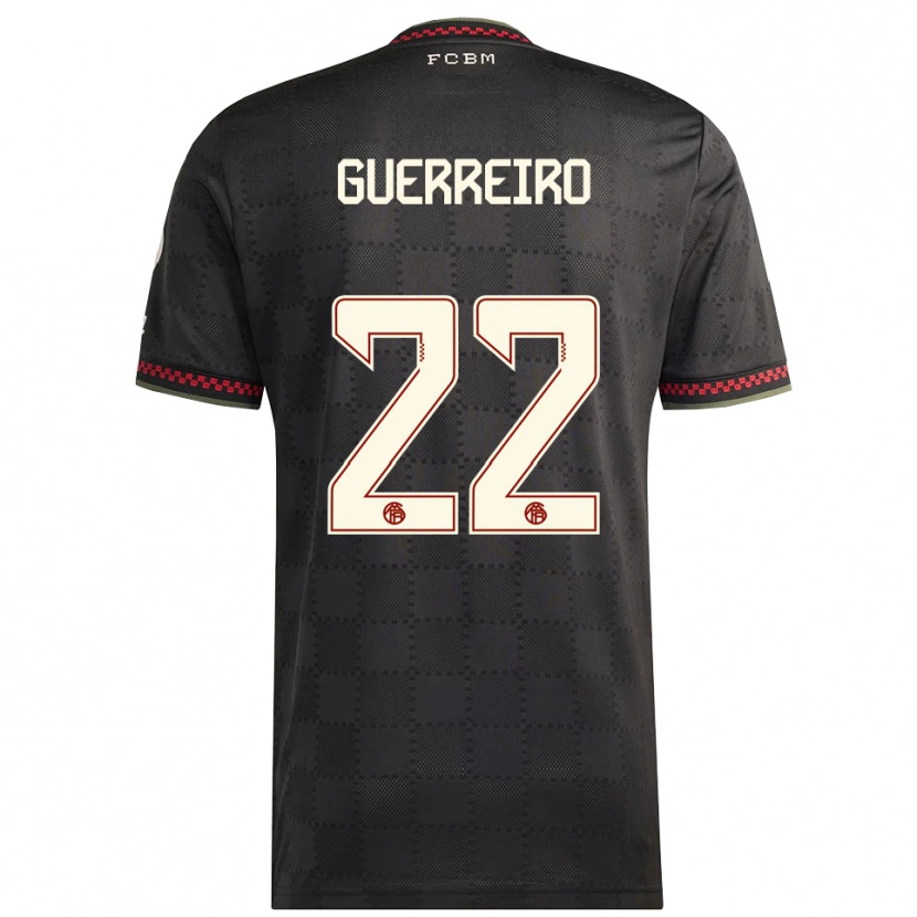 Danxen Mulher Camisola Raphaël Guerreiro #22 Preto Branco Terceiro 2025/26 Camisa