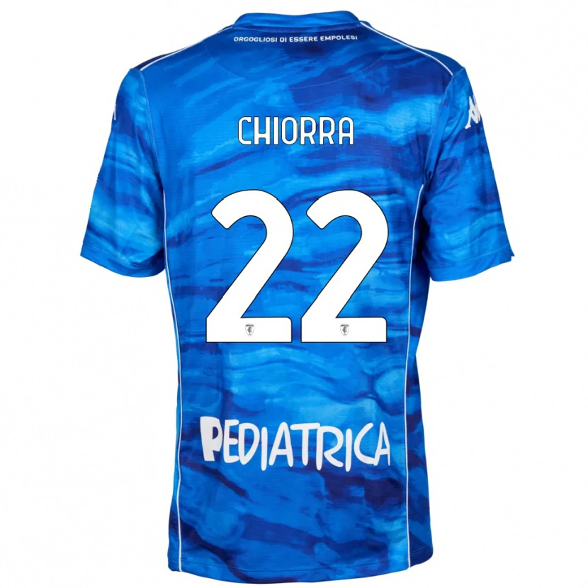 Danxen Criança Camisola Niccolò Chiorra #22 Azul Branco Principal 2025/26 Camisa
