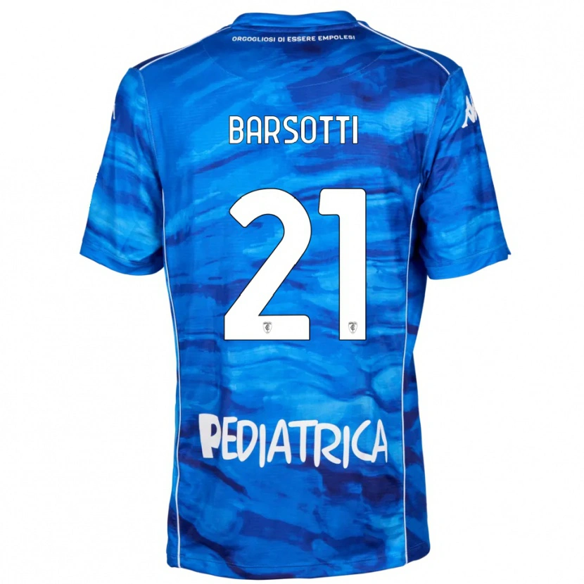 Danxen Criança Camisola Leonardo Barsotti #21 Azul Branco Principal 2025/26 Camisa