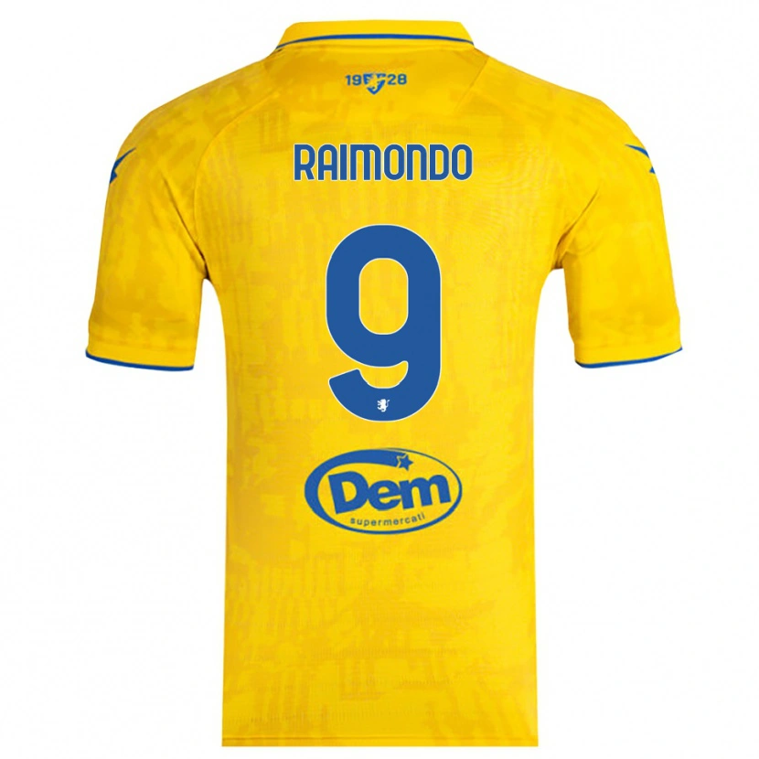 Danxen Criança Camisola Antonio Raimondo #9 Amarelo Azul Principal 2025/26 Camisa