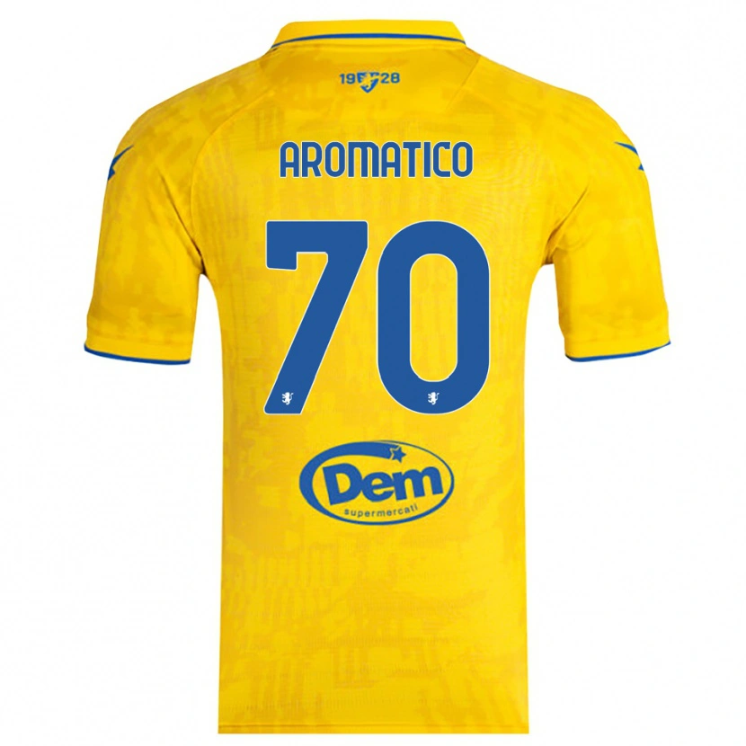 Danxen Criança Camisola Raul Aromatico #70 Amarelo Azul Principal 2025/26 Camisa