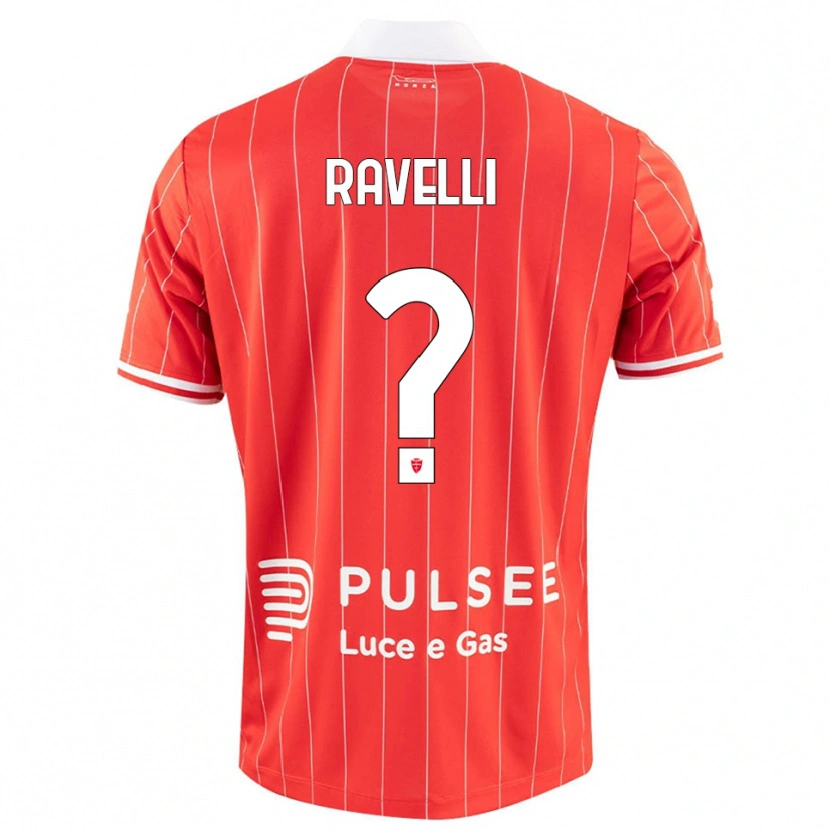 Danxen Criança Camisola Etienne Ravelli #0 Vermelho Branco Principal 2025/26 Camisa