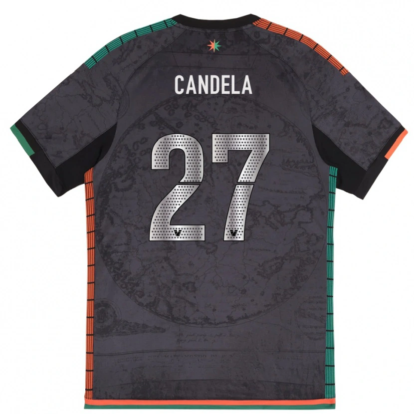 Danxen Criança Camisola Antonio Candela #27 Cinza Escuro Principal 2025/26 Camisa