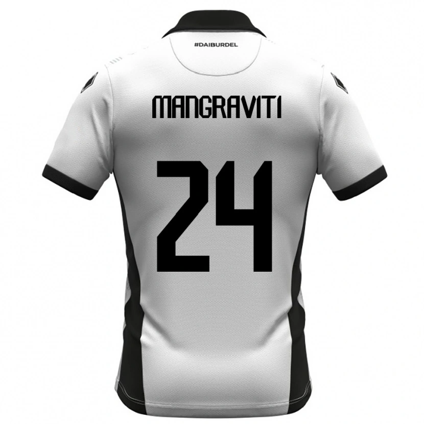 Danxen Criança Camisola Massimiliano Mangraviti #24 Branco Preto Laranja Principal 2025/26 Camisa