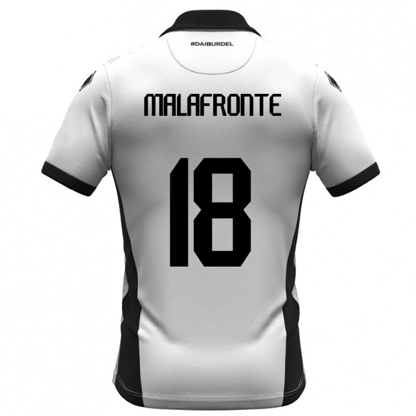 Danxen Criança Camisola Giovanni Malafronte #18 Branco Preto Laranja Principal 2025/26 Camisa