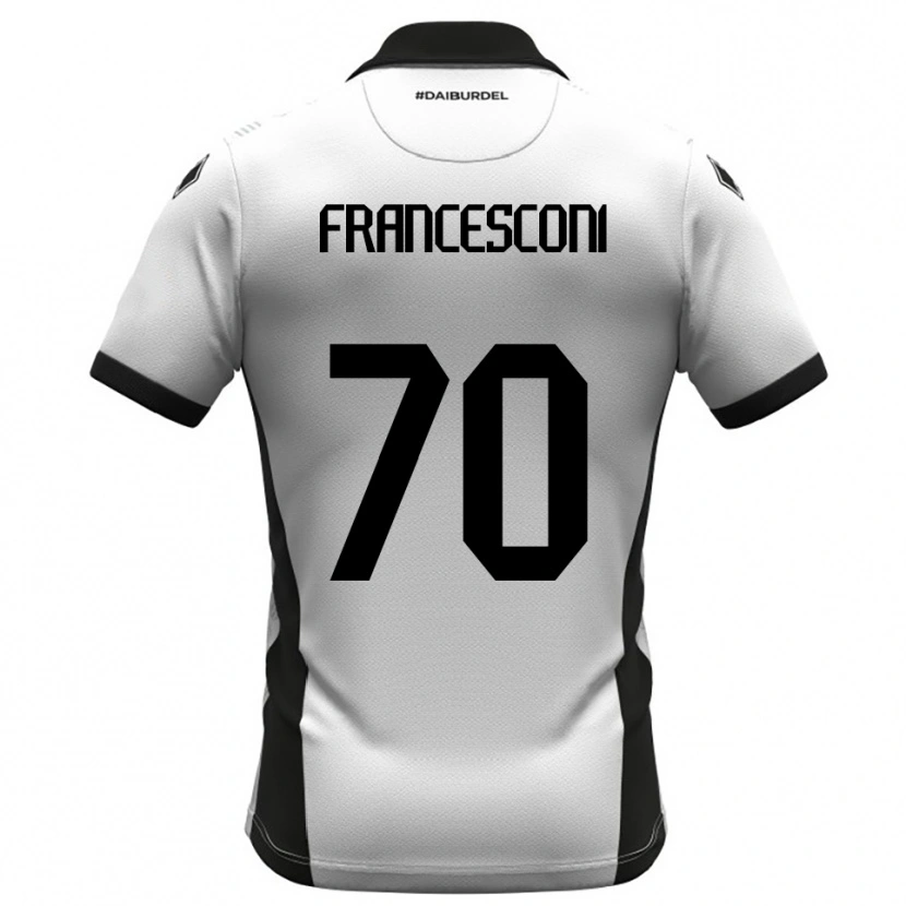 Danxen Criança Camisola Matteo Francesconi #70 Branco Preto Laranja Principal 2025/26 Camisa