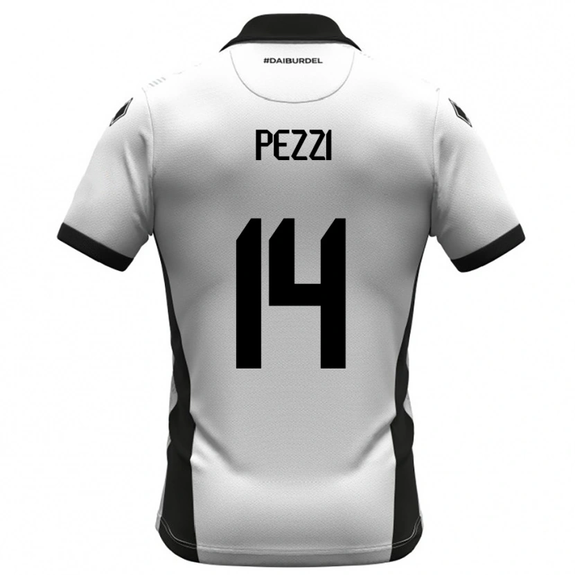 Danxen Criança Camisola Alessandro Pezzi #14 Branco Preto Laranja Principal 2025/26 Camisa