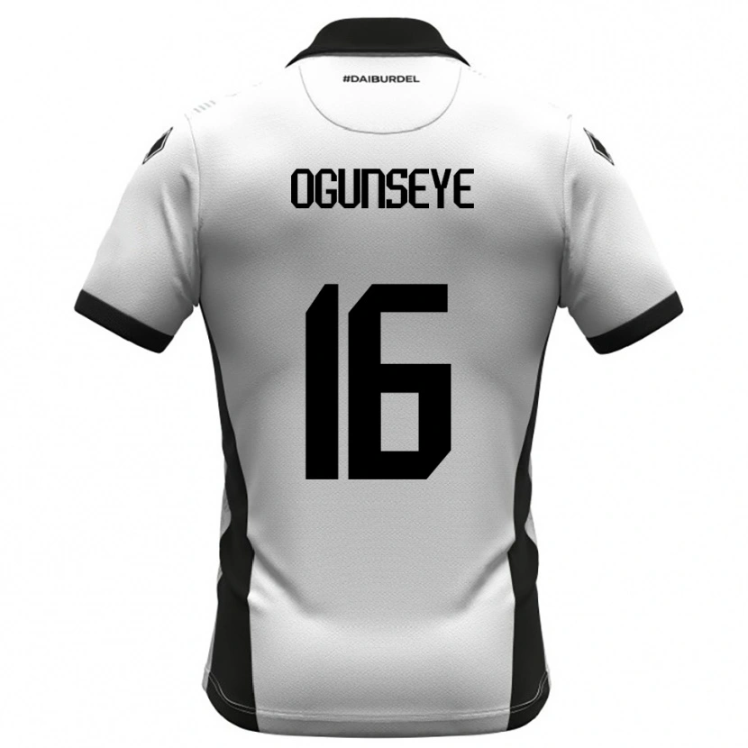Danxen Criança Camisola Roberto Ogunseye #16 Branco Preto Laranja Principal 2025/26 Camisa
