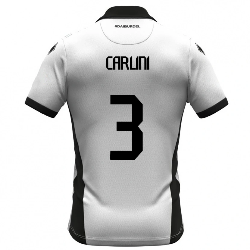 Danxen Criança Camisola Alessandro Carlini #3 Branco Preto Laranja Principal 2025/26 Camisa