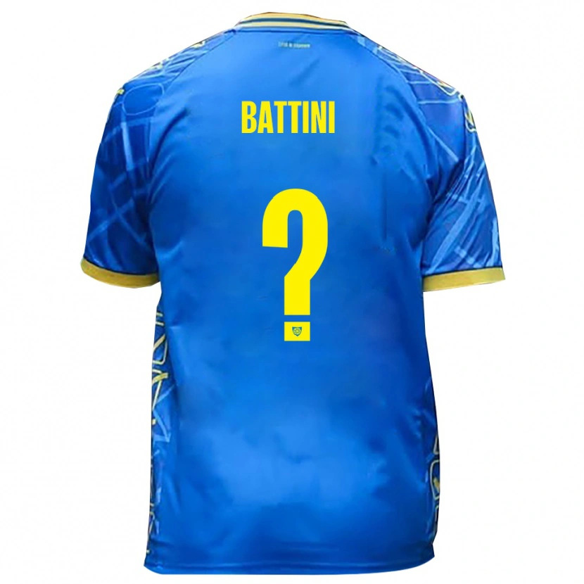 Danxen Criança Camisola Pietro Battini #0 Azul Celeste Amarelo Principal 2025/26 Camisa