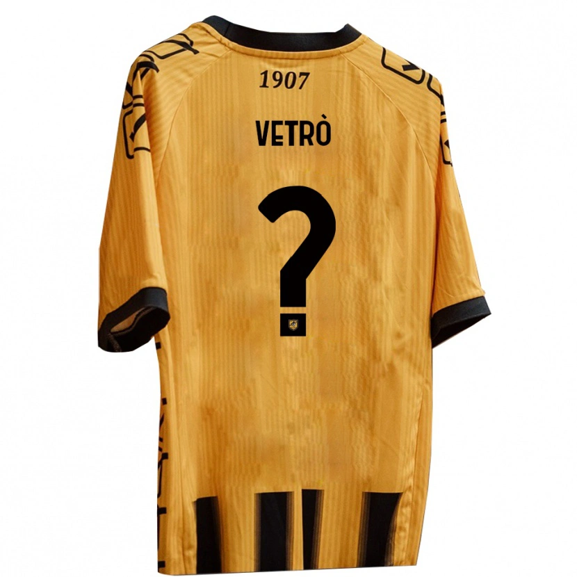 Danxen Criança Camisola Antonio Vetrò #0 Amarelo Preto Principal 2025/26 Camisa
