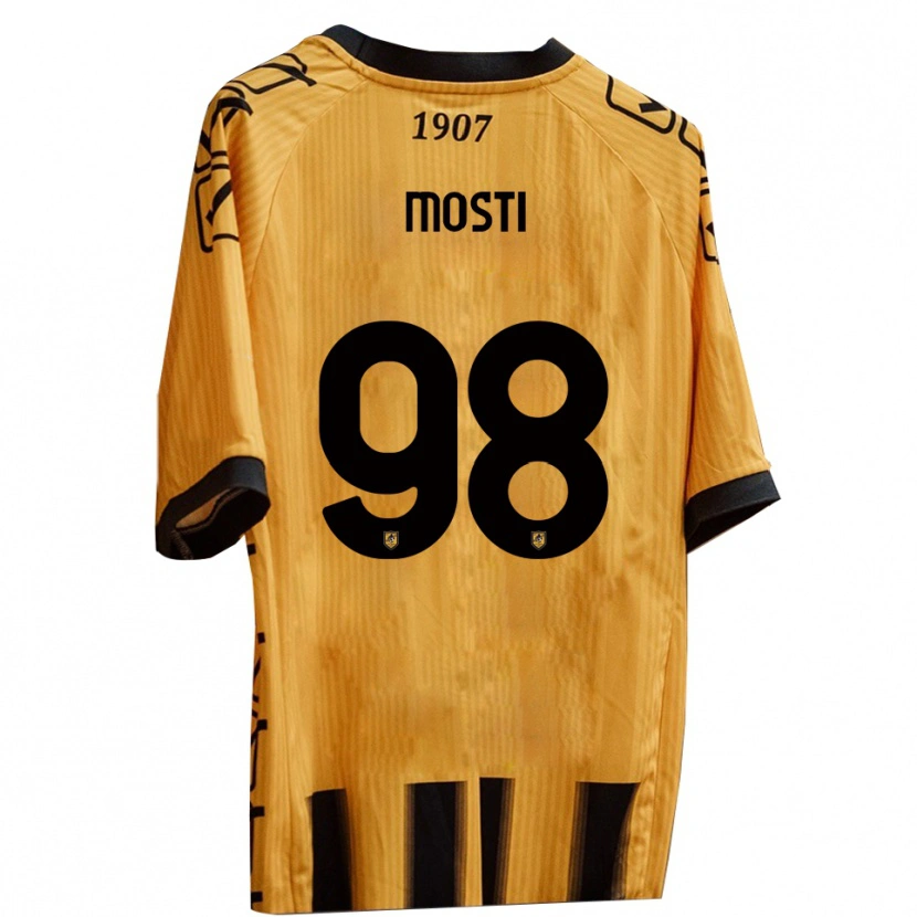 Danxen Criança Camisola Nicola Mosti #98 Amarelo Preto Principal 2025/26 Camisa