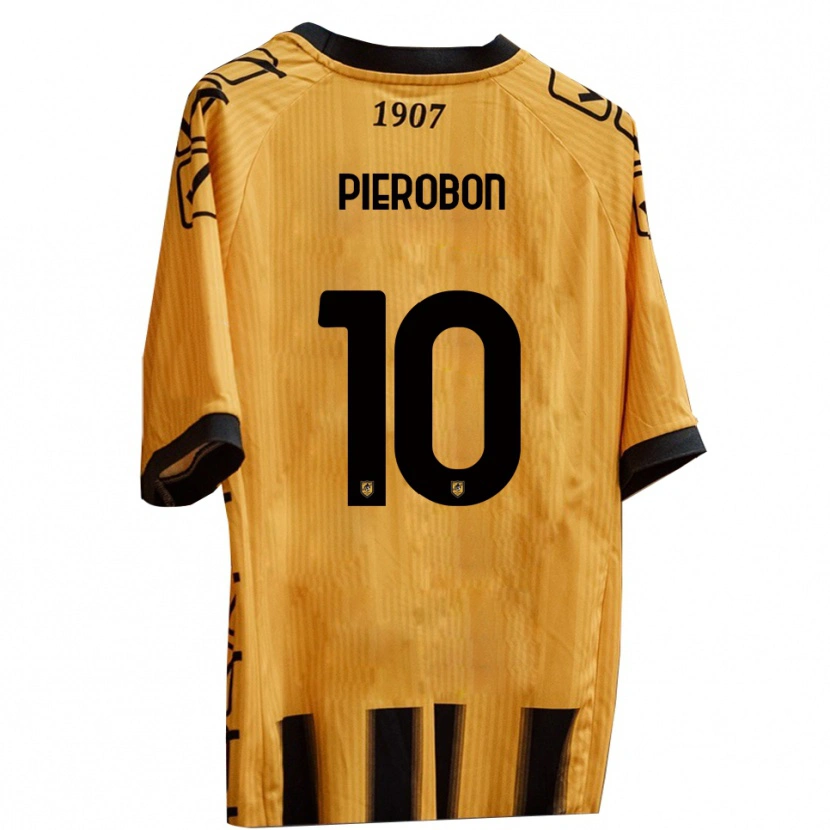 Danxen Criança Camisola Christian Pierobon #10 Amarelo Preto Principal 2025/26 Camisa